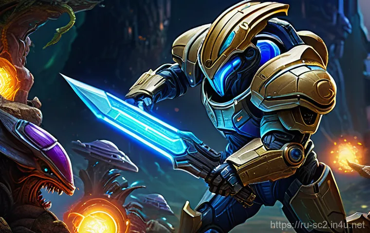 스타크래프트2 아케이드 게임 - **Prompt 1: A celebration of diverse StarCraft II Arcade creativity** "A vibrant, dynamic illust...