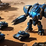 스타크래프트2 무료 플레이 가이드 - A detailed, dynamic StarCraft 2 battle scene featuring Terran units with futuristic military armor a...