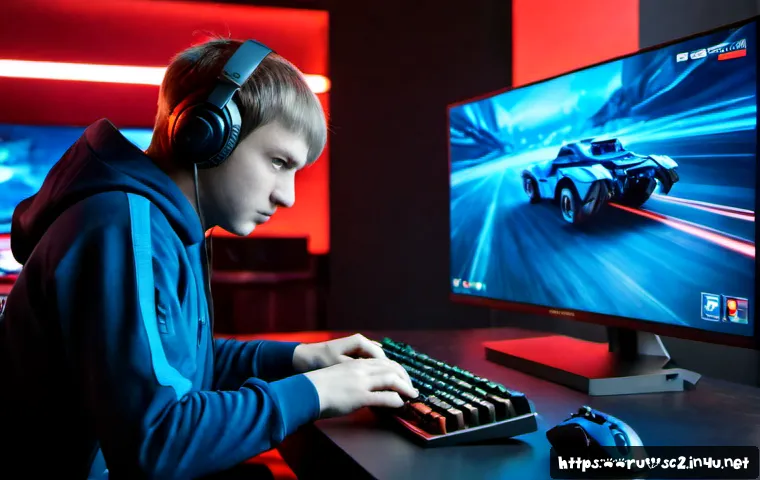 스타크래프트2 전투 컨트롤 팁 - Photorealistic Russian esports player in a modern Moscow gaming lounge, intensely controlling a fast...